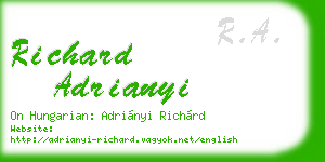richard adrianyi business card